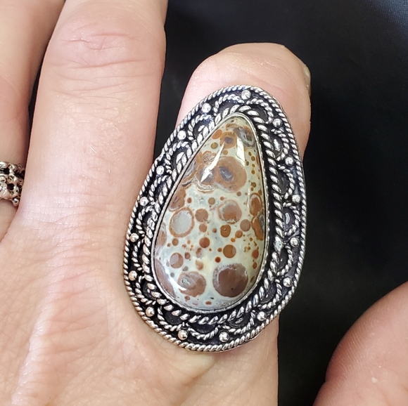 New Asteroid Jasper Silver Ring. - Picture 7 of 16